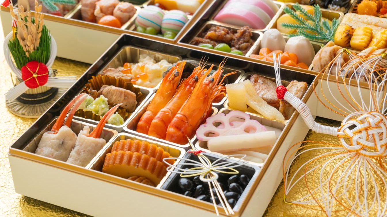 重箱に盛り付けられたおせち料理